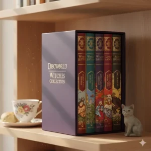The Witches sub-series books from the larger Discworld collection in a decorative slipcase.