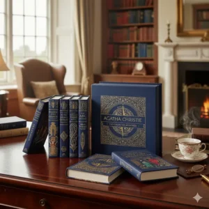 A luxury Folio Society box set of Agatha Christie’s greatest mysteries with illustrated covers.