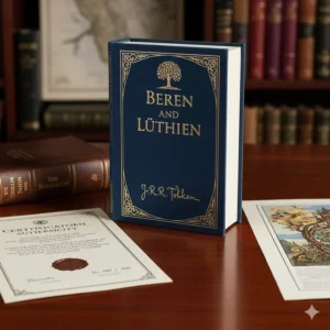 A rare signed limited edition of Beren and Lúthien, showcasing high-value investment items within a complete Tolkien collection.
