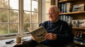 Illustration of RAF pilots scrambling to their Hawker Hurricanes during the Battle of Britain, a frequent theme in Second World War memoirs.