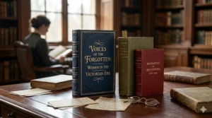 A stack of academic books regarding the lives of Victorian women, covering the early suffrage movement and female pioneers in 19th-century Britain.