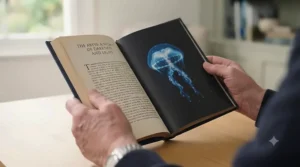 A copy of The Blue Planet book exploring marine life and deep-sea discovery.