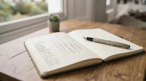 A daily habit tracker checklist with a tick mark, representing habit formation strategies in self-improvement literature.